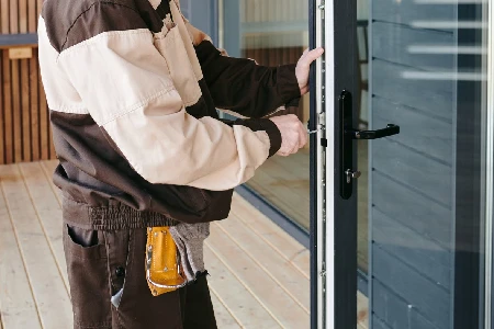 Cleaning And Polishing Glass Door Installation in Milton